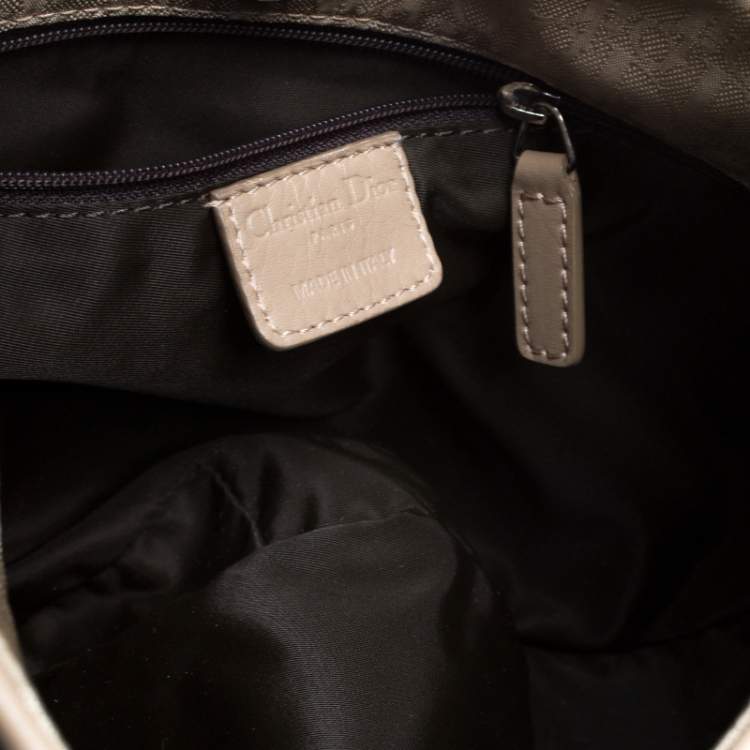 Pre Owned Dior Beige Canvas and Leather Hobo 