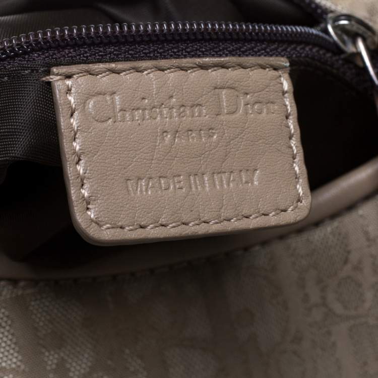 Pre Owned Dior Beige Canvas and Leather Hobo 