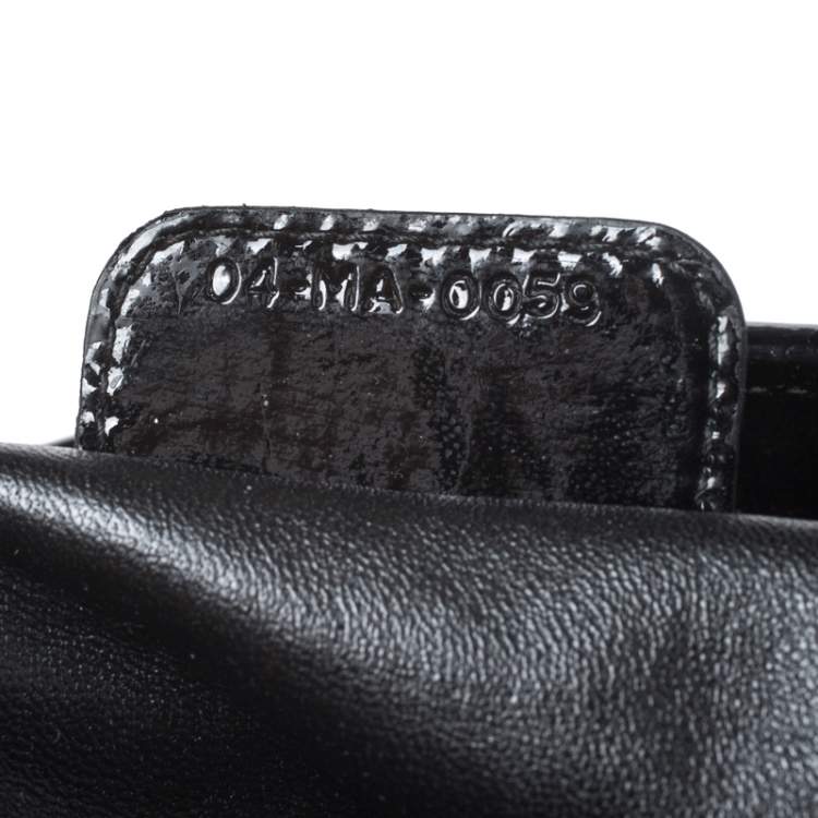 Pre Owned Dior Black Patent Leather Soft Shopper Tote