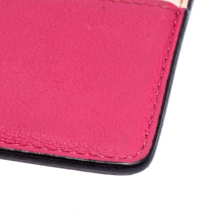 Pre Owned Dior Multicolor Leather Lady Dior Card Holder