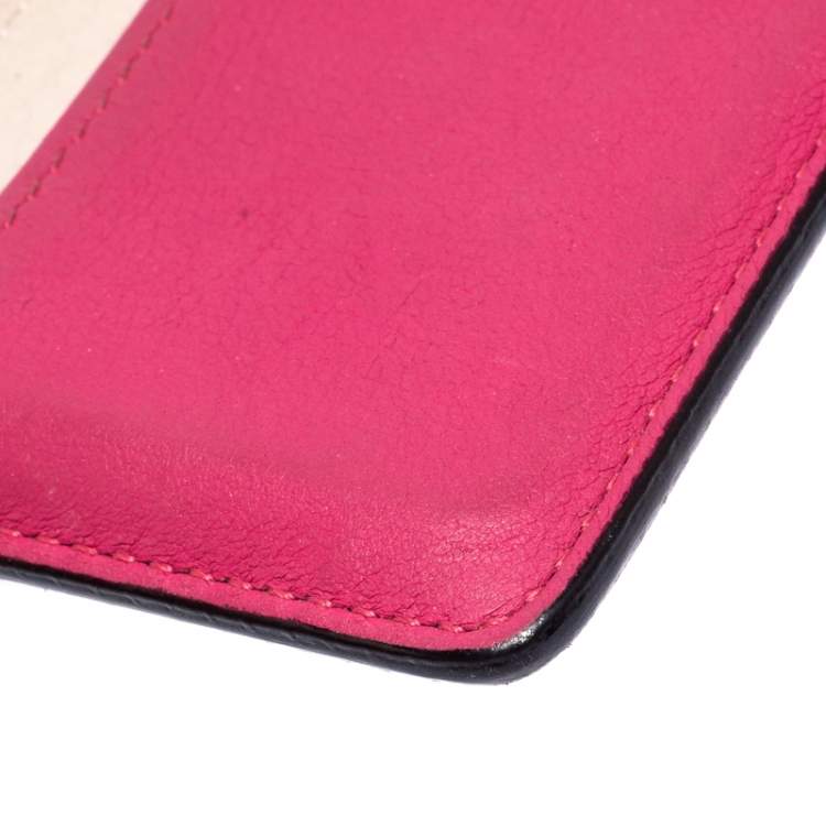 Pre Owned Dior Multicolor Leather Lady Dior Card Holder