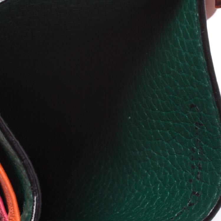 Pre Owned Dior Multicolor Leather Lady Dior Card Holder