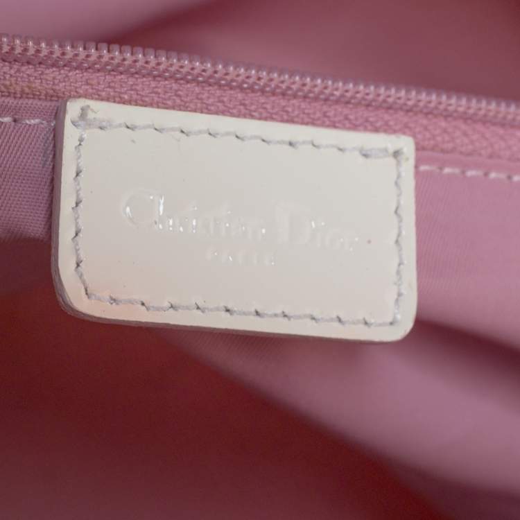 مم�لوكة مسبقًا Dior Pink/Off White Canvas  Romantique Satchel