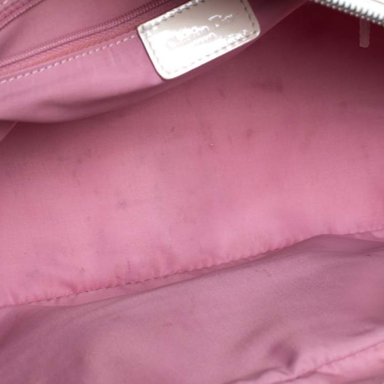 مملوكة مسبقًا Dior Pink/Off White Canvas  Romantique Satchel