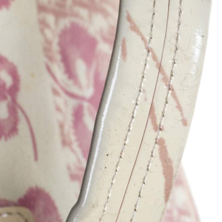 مملوكة مسبقًا Dior Pink/Off White Canvas  Romantique Satchel