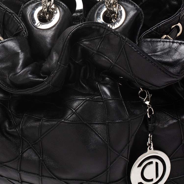 Pre Owned Dior Black Cannage Leather Le Trente Hobo