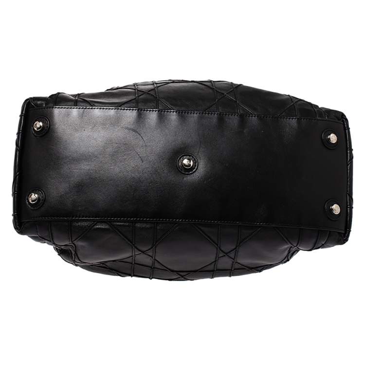 Pre Owned Dior Black Cannage Leather Le Trente Hobo