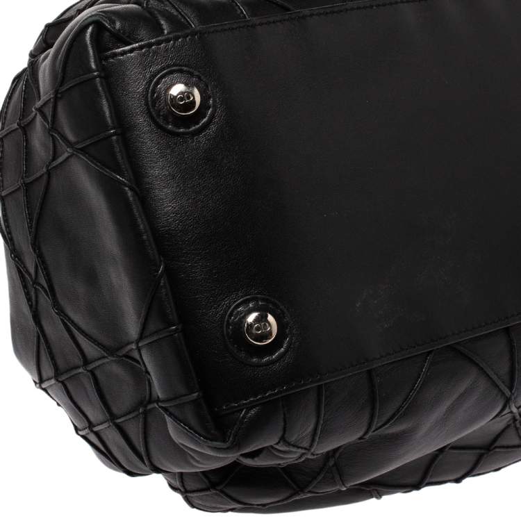 Pre Owned Dior Black Cannage Leather Le Trente Hobo