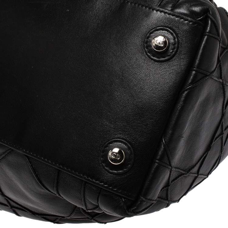 Pre Owned Dior Black Cannage Leather Le Trente Hobo