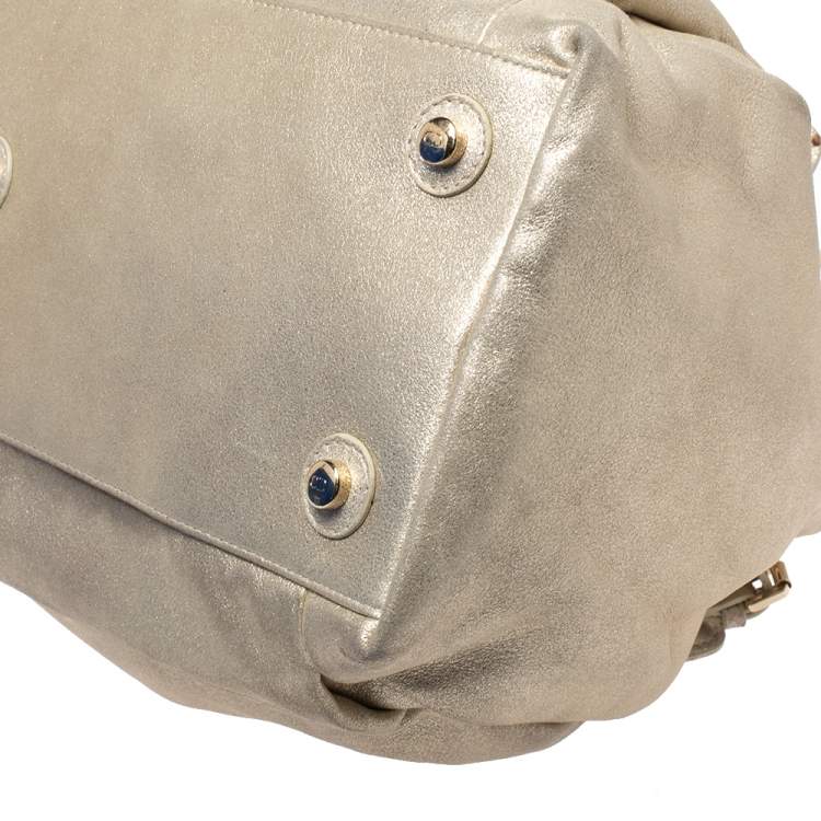 Pre Owned Dior Metallic Gold Leather Le Trente Hobo