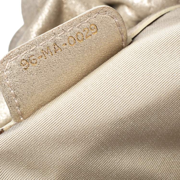 Pre Owned Dior Metallic Gold Leather Le Trente Hobo