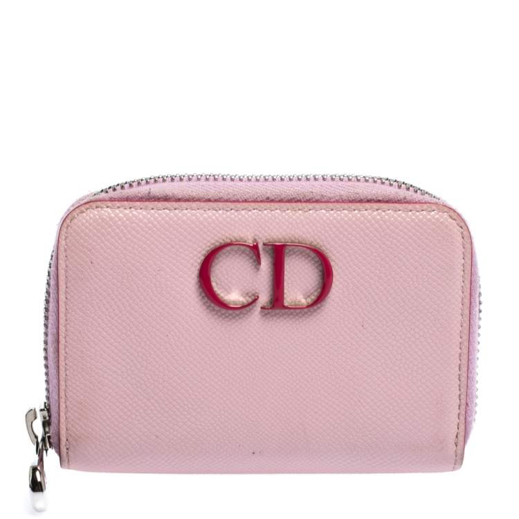 pink dior wallet