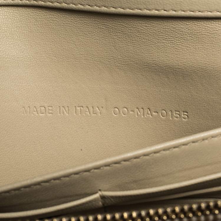 Pre Owned Dior Gold/Beige Python Wallet on Chain