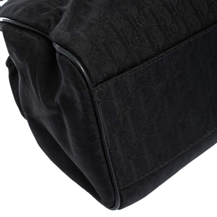 Pre Owned Dior Black Diorissimo Canvas and Leather Charming Satchel