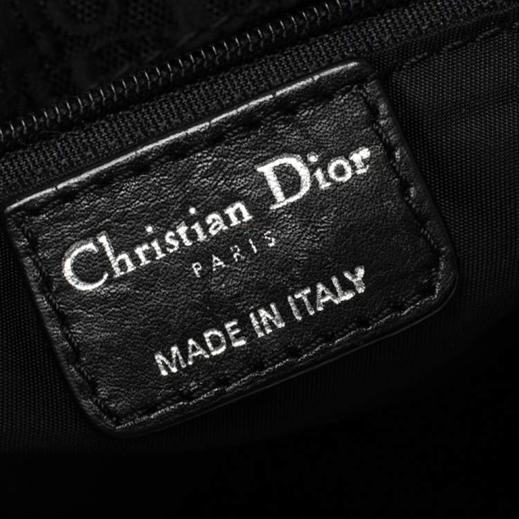 Pre Owned Dior Black Diorissimo Canvas and Leather Charming Satchel