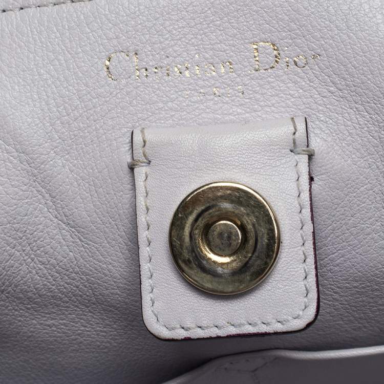مملوكة مسبقًا Dior Purple Leather Large Diorissimo Shopper Tote