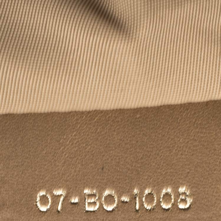 Pre Owned Dior Gold Cannage Satin and Leather Charming Hobo