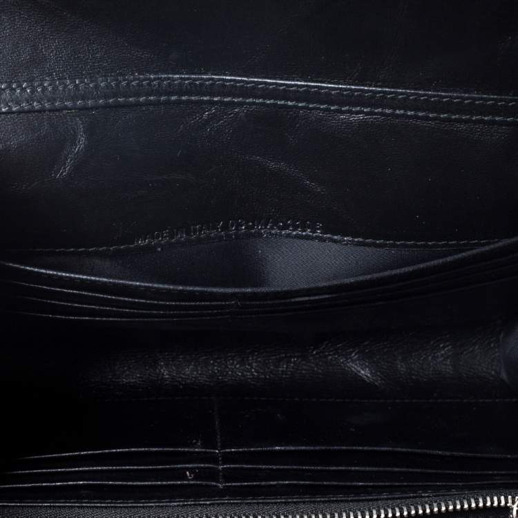 Pre Owned Dior Black Patent Leather Diorama Wallet on chain