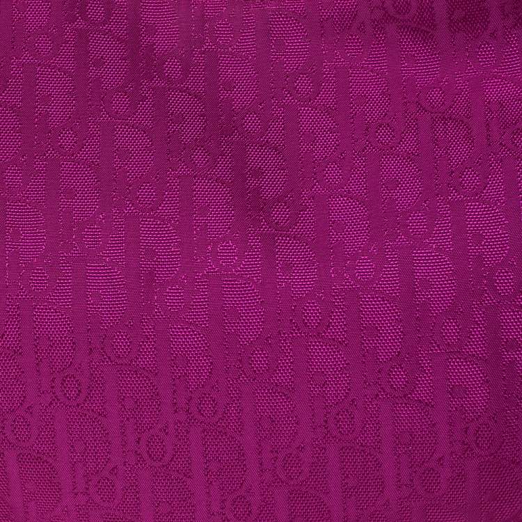 Pre Owned Dior Magenta Oblique Canvas and Leather Ethnic Hobo