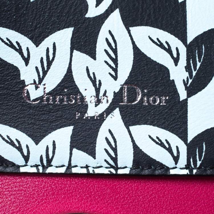 Pre Owned Dior Magenta Leather Be Dior Flap Bag