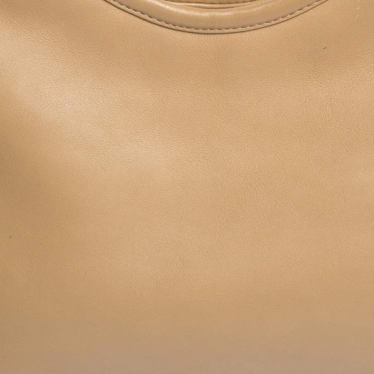 Pre Owned Dior Beige Leather Diorita Hobo
