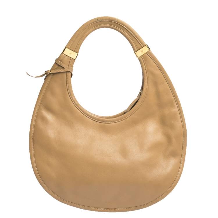 Pre Owned Dior Beige Leather Diorita Hobo