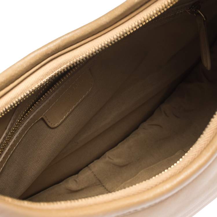 Pre Owned Dior Beige Leather Diorita Hobo