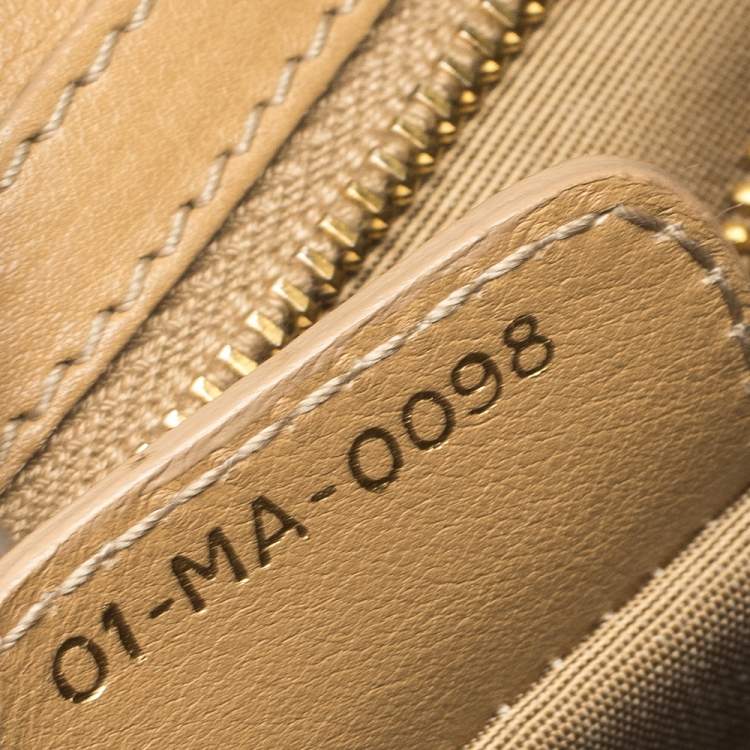 Pre Owned Dior Beige Leather Diorita Hobo