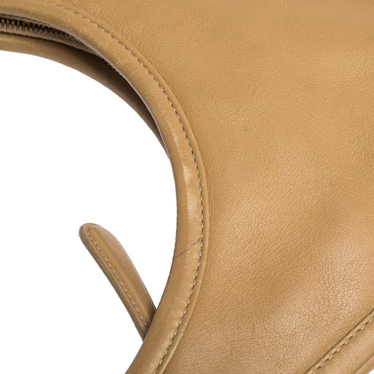 Pre Owned Dior Beige Leather Diorita Hobo