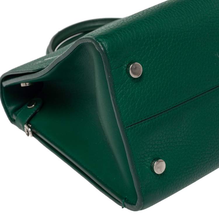 Pre Owned Dior Green Leather Medium Diorever Bag