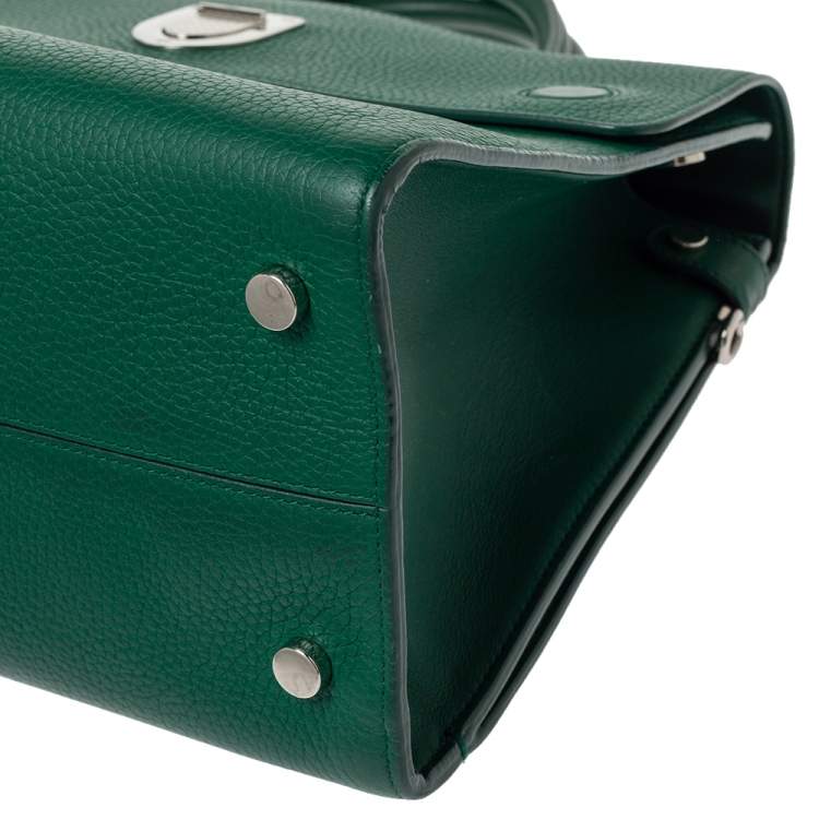 Pre Owned Dior Green Leather Medium Diorever Bag