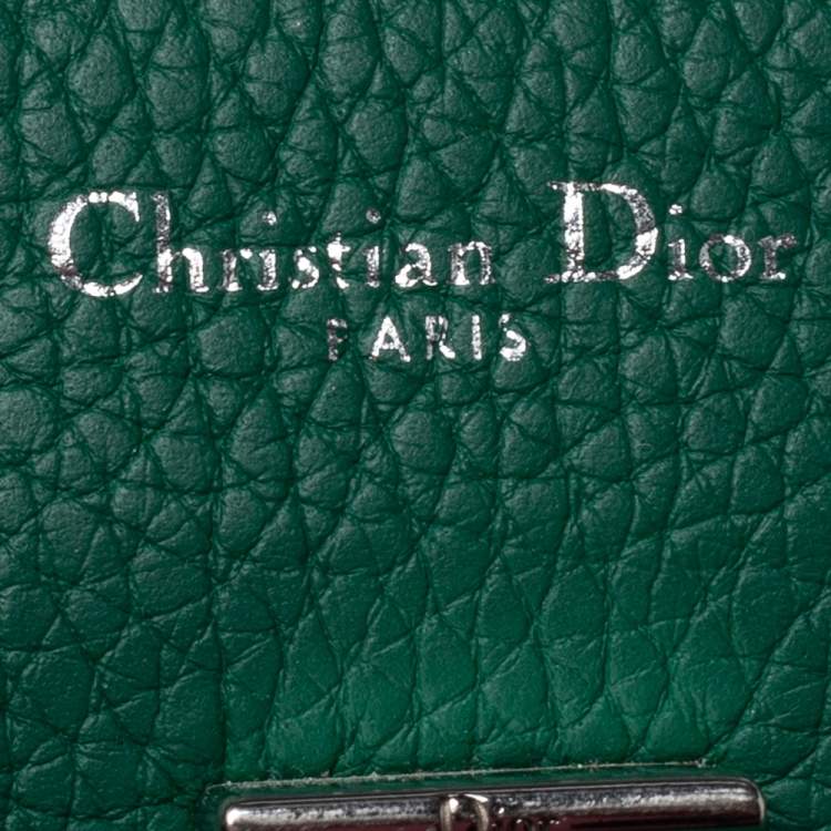 Pre Owned Dior Green Leather Medium Diorever Bag