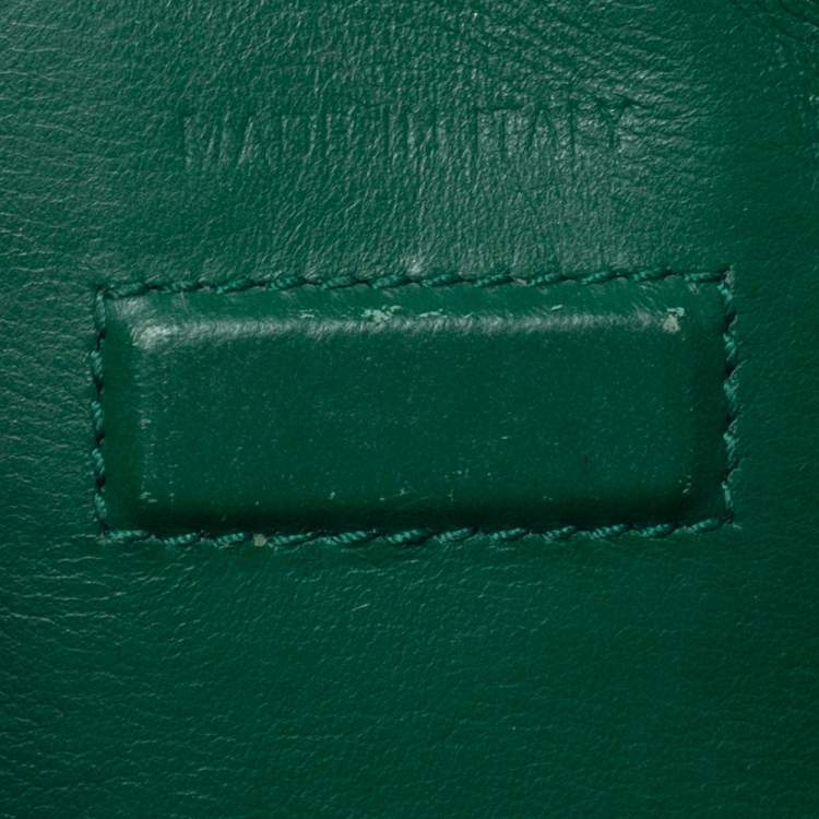 Pre Owned Dior Green Leather Medium Diorever Bag