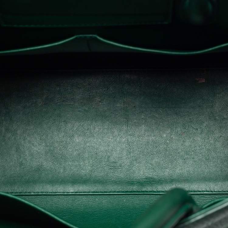 Pre Owned Dior Green Leather Medium Diorever Bag