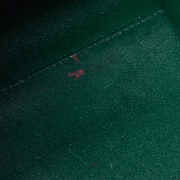 Pre Owned Dior Green Leather Medium Diorever Bag