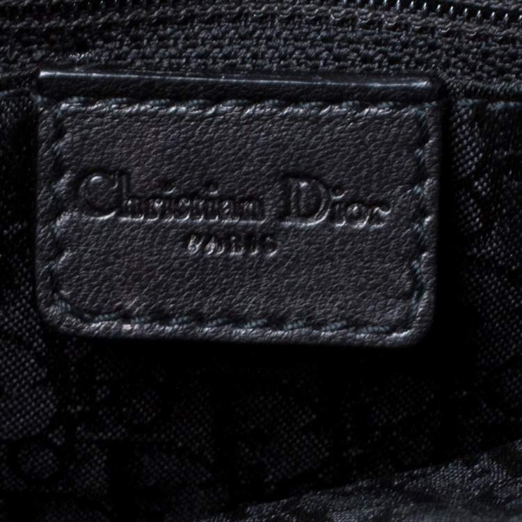 Pre Owned Dior Black Leather Admit It Top Handle Bag