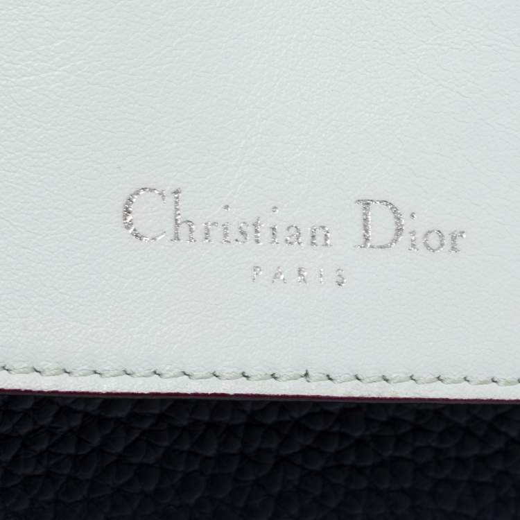 Pre Owned Dior Navy Blue Leather Large Be Dior Flap Top Handle Bag