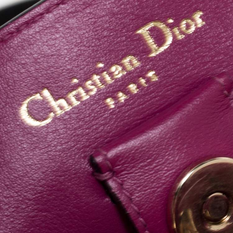 Pre Owned Dior Black Leather Medium Diorissimo Shopper Tote