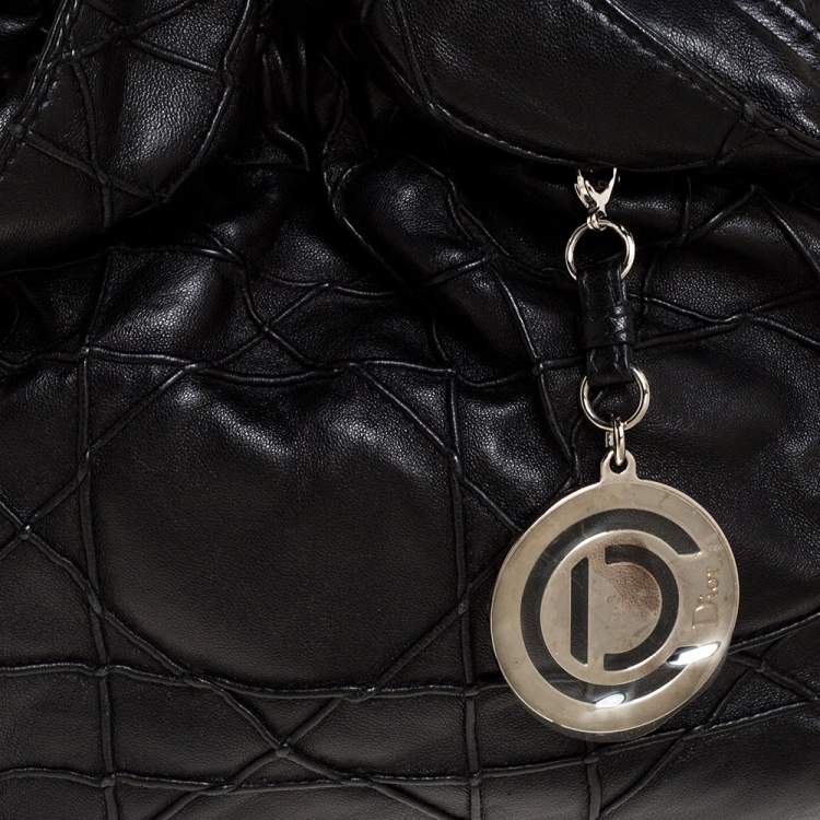 Pre Owned Dior Black Cannage Leather Le Trente Hobo