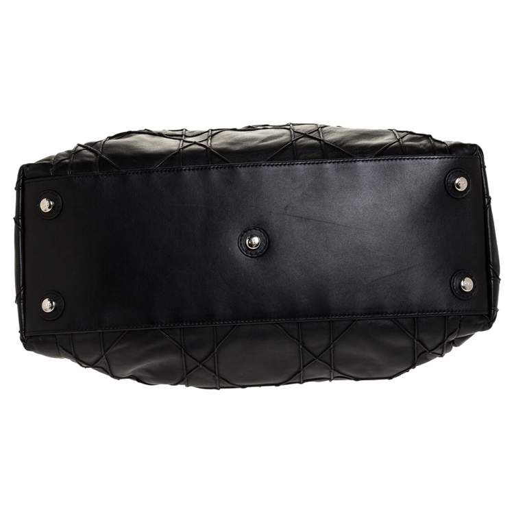 Pre Owned Dior Black Cannage Leather Le Trente Hobo