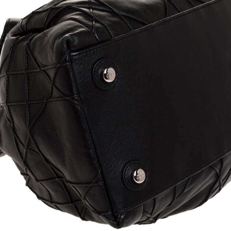 Pre Owned Dior Black Cannage Leather Le Trente Hobo