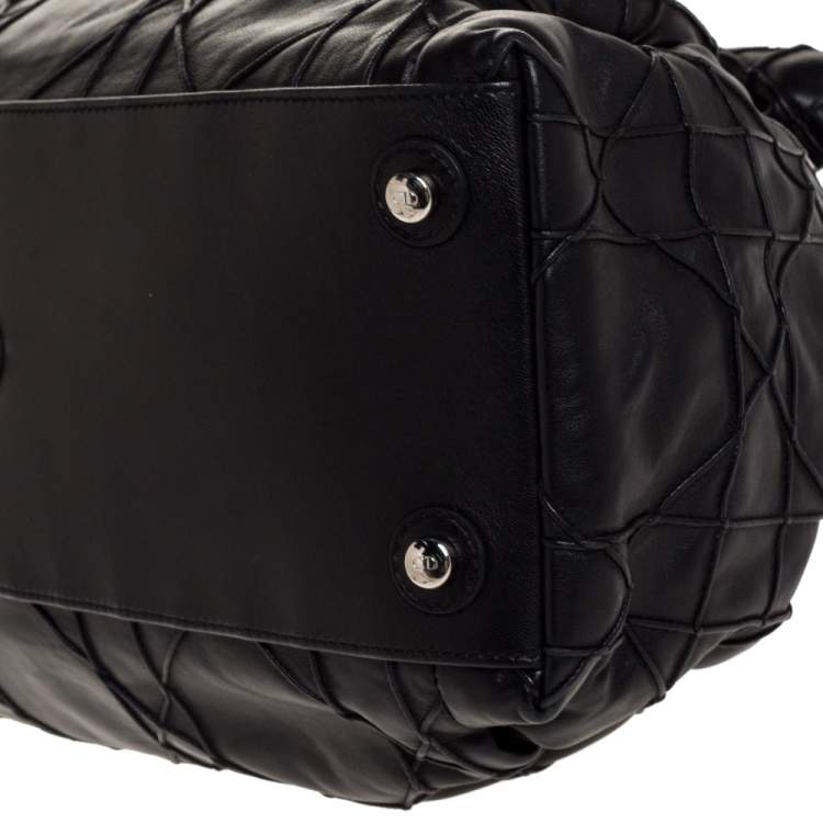 Pre Owned Dior Black Cannage Leather Le Trente Hobo