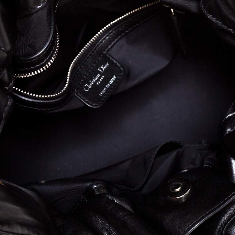 Pre Owned Dior Black Cannage Leather Le Trente Hobo