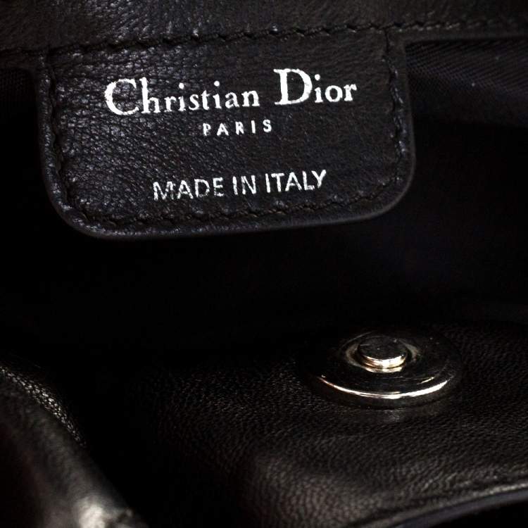 Pre Owned Dior Black Cannage Leather Le Trente Hobo