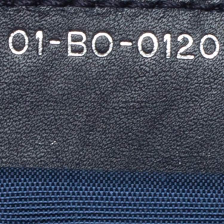 Pre Owned Dior Blue Coated Canvas and Leather Medium Panarea Shopper Tote