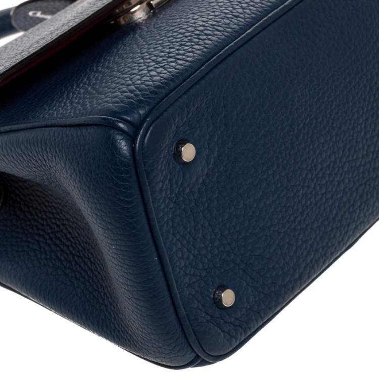 Pre Owned Dior Blue Leather Mini Be Dior Top Handle Bag