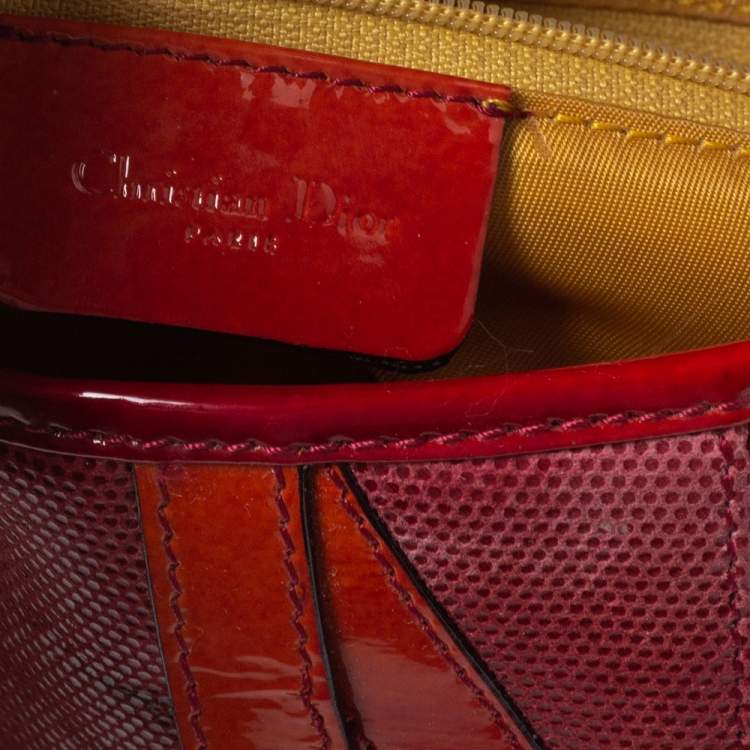 Pre Owned Dior Multicolor Suede and Patent Leather Saddle Tie Dye Bag