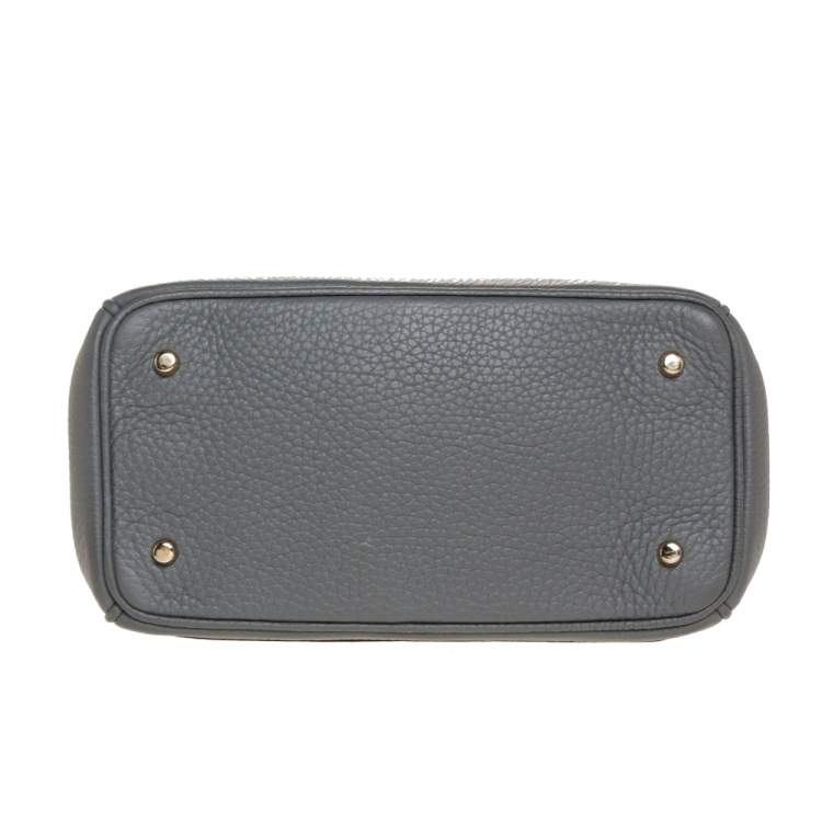 Pre Owned Dior Grey Leather Mini Be Dior Top Handle Bag