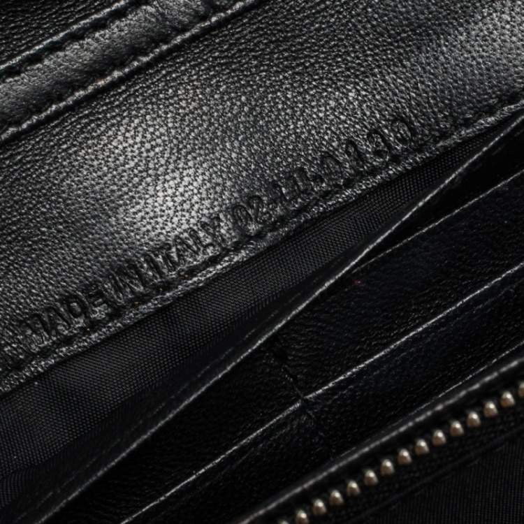 Pre Owned Dior Black Cannage Patent Leather New Lock Wallet on Chain