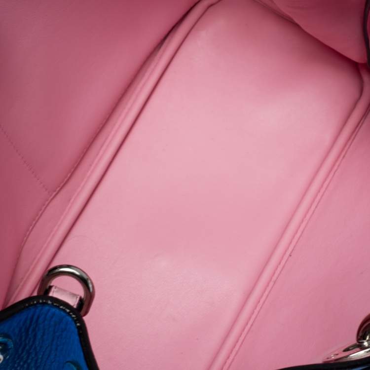 Pre Owned Dior Blue Leather Medium Diorissimo Shopper Tote